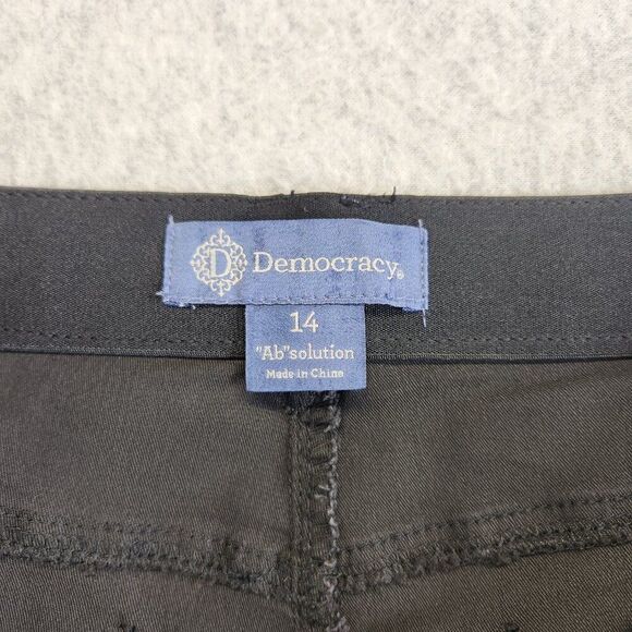 Democracy Ab Technology Jeans Womens 14 Black Ankle Tappered Comfort Waistband - Picture 12 of 16